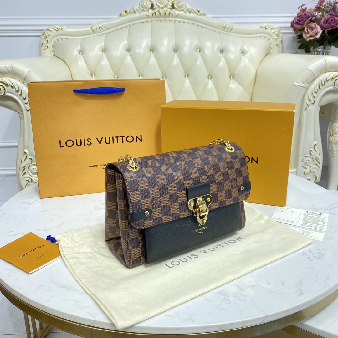 Louis Vuitton VAVIN PM Handbag Damier Ebene N40108 Black